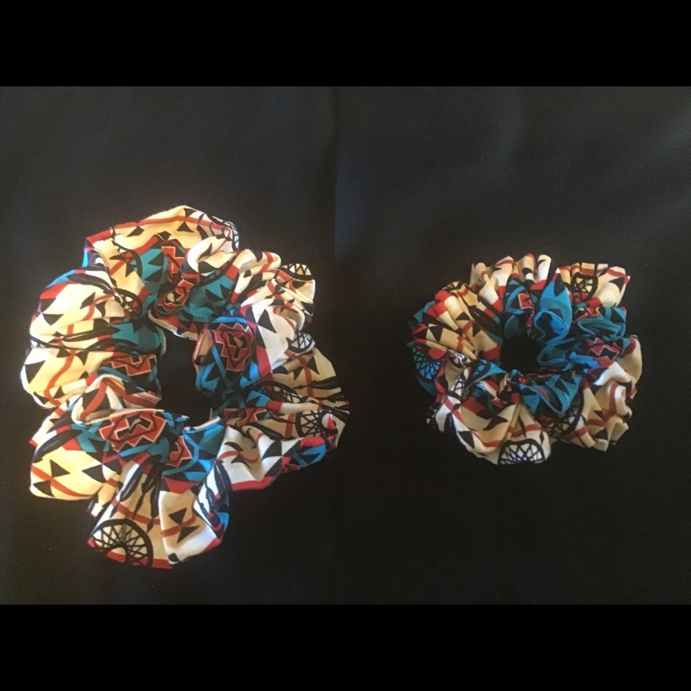 Southwestern hand crafted hair scrunches